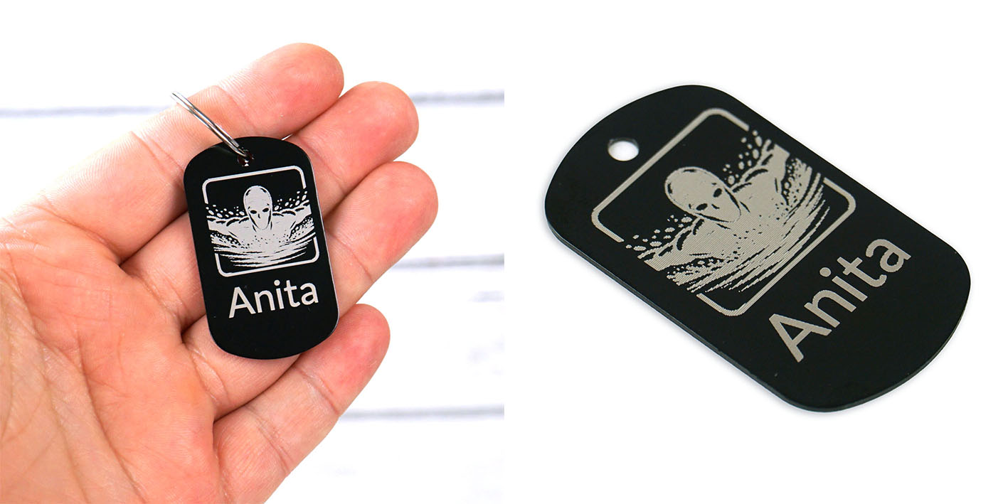 Nieśmiertelnik personalizowany dla pływaka